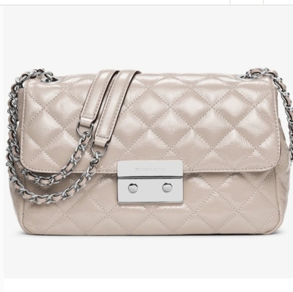 Michael Kors Handbags - MICHAEL KORS SLOAN QUILTED PATENT LEATHER BAG + WALLET